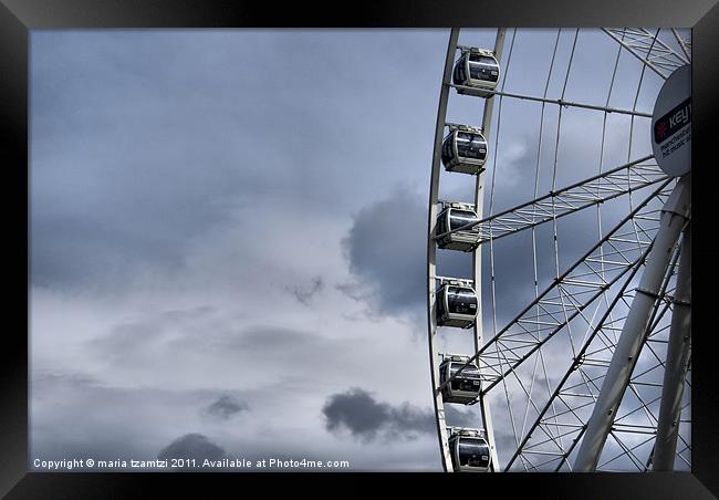 Wheel of Manchester II Framed Print by Maria Tzamtzi Photography