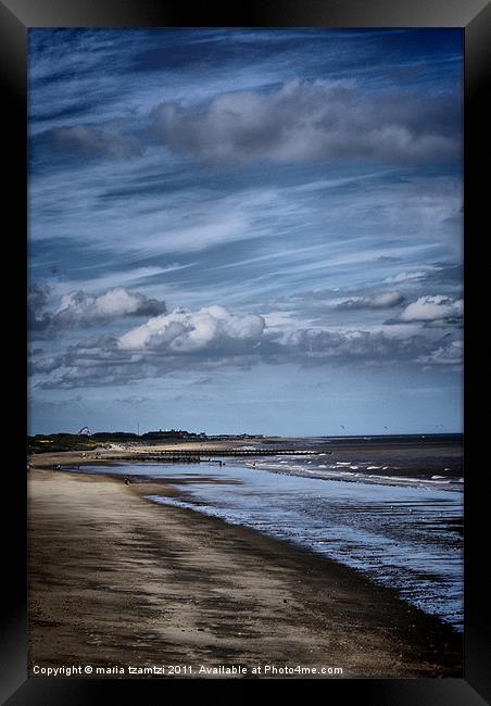 Skegness Beach Framed Print by Maria Tzamtzi Photography