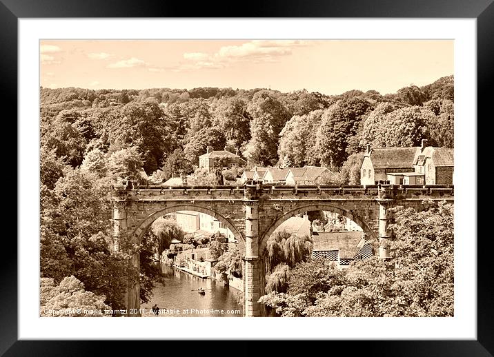 Bridge over River Nidd Framed Mounted Print by Maria Tzamtzi Photography