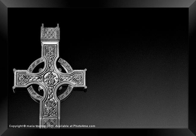Celtic cross IIb Framed Print by Maria Tzamtzi Photography