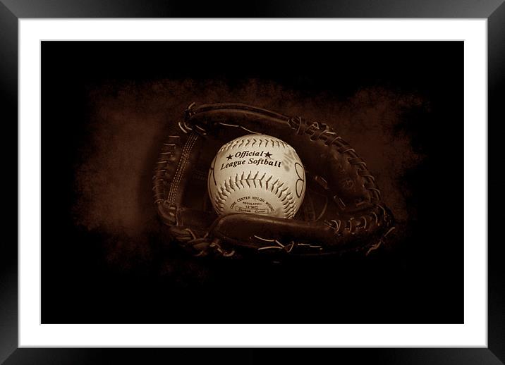 Play Ball (sepia edition) Framed Mounted Print by Maria Tzamtzi Photography