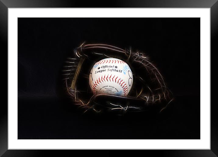 Play Ball (Fractalius version) Framed Mounted Print by Maria Tzamtzi Photography