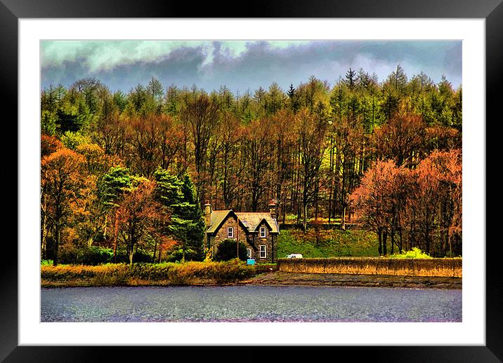 Fewston Reservoir keeper's cottage Framed Mounted Print by Maria Tzamtzi Photography