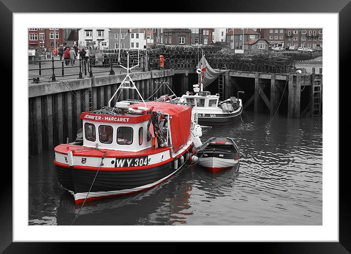 Red Boat Framed Mounted Print by Maria Tzamtzi Photography