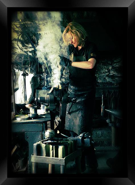 Blacksmith at work Framed Print by Maria Tzamtzi Photography