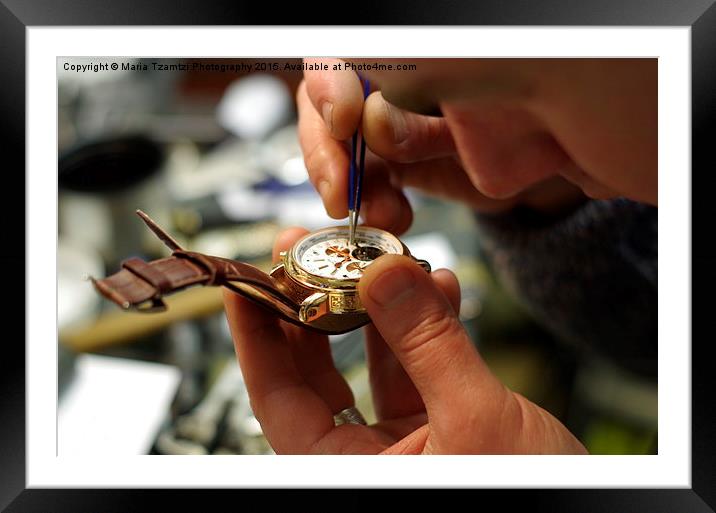  Watchsmith in action... Framed Mounted Print by Maria Tzamtzi Photography