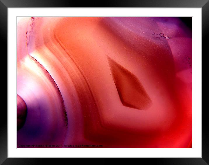 Agate slice 2 Framed Mounted Print by Robert Gipson