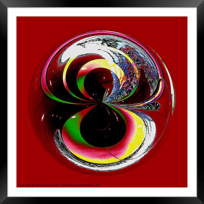 Spherical Paperweight Colour Test Framed Mounted Print by Robert Gipson