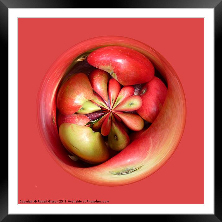 Spherical Paperweight Apple Crush Framed Mounted Print by Robert Gipson