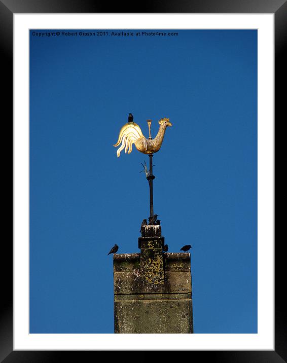 Weather vane High Perch Framed Mounted Print by Robert Gipson