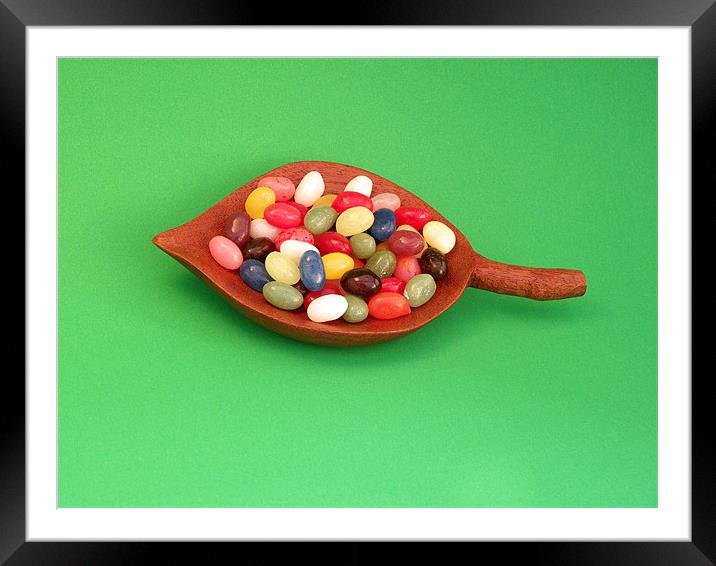 Jelly Beans in Bowl Framed Mounted Print by Robert Gipson