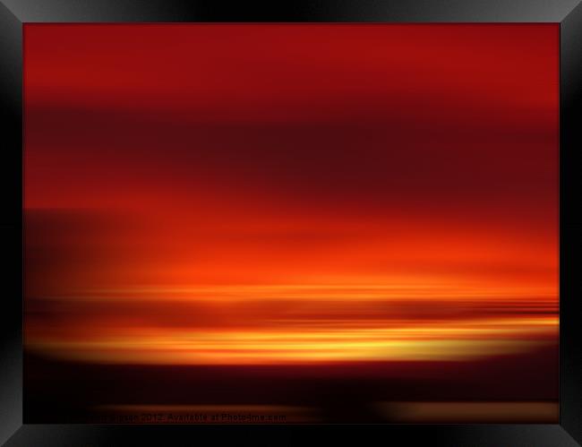 Blazing sunset Framed Print by Robert Gipson