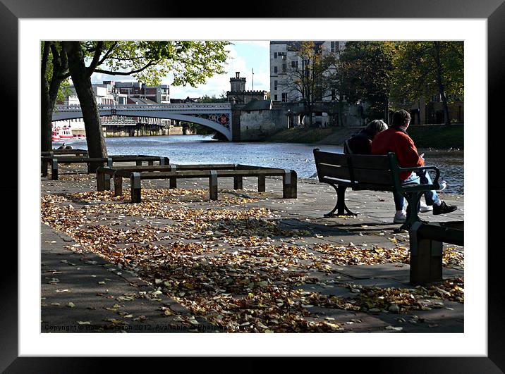 Autumn, york, river Ouse Framed Mounted Print by Robert Gipson