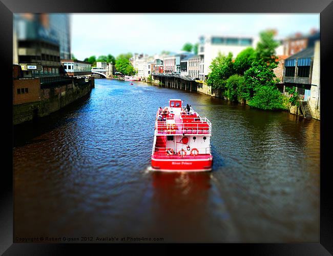 Pleasure boat in York Framed Print by Robert Gipson