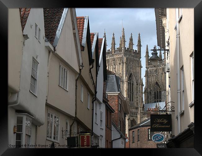 Petergate to the Minster Framed Print by Robert Gipson
