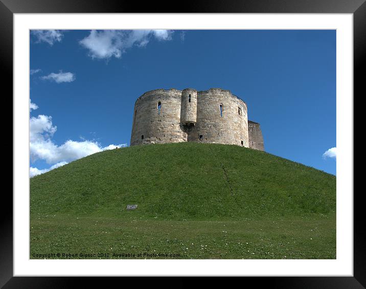 Clifford's Tower York  historical building. Framed Mounted Print by Robert Gipson