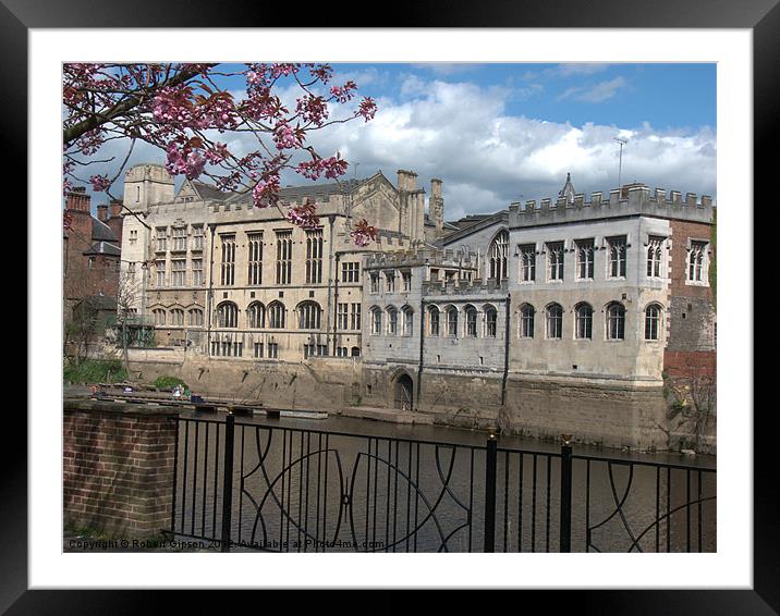 City of York Guildhall on the river Ouse Framed Mounted Print by Robert Gipson