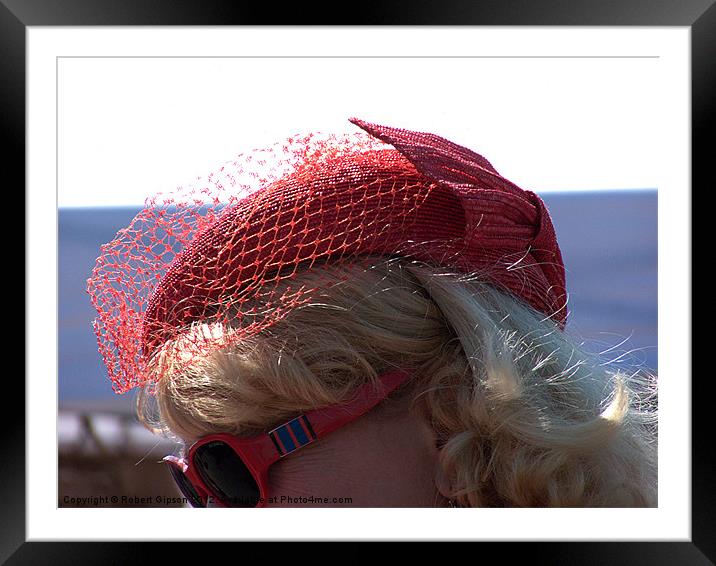 Hat of red Framed Mounted Print by Robert Gipson