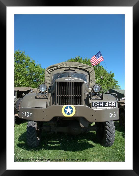 Monster military truck Framed Mounted Print by Robert Gipson