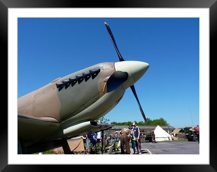Spitfire Mk 1A Framed Mounted Print by Robert Gipson
