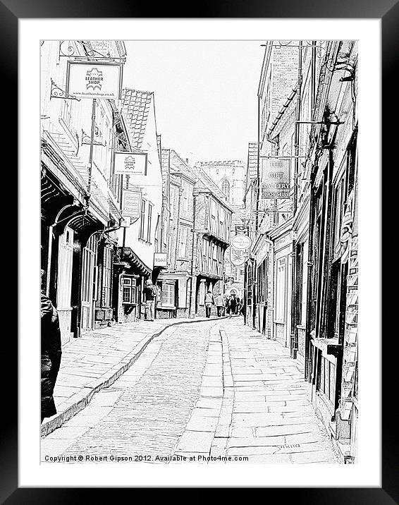 Shambles Street of York Framed Mounted Print by Robert Gipson