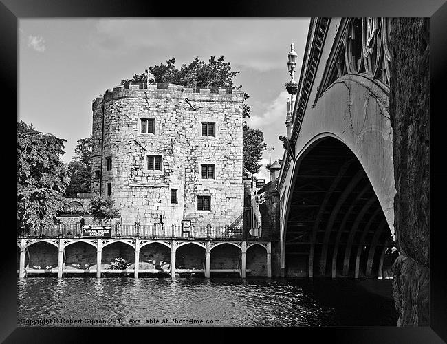 York City Lendal Bridge and tower Framed Print by Robert Gipson