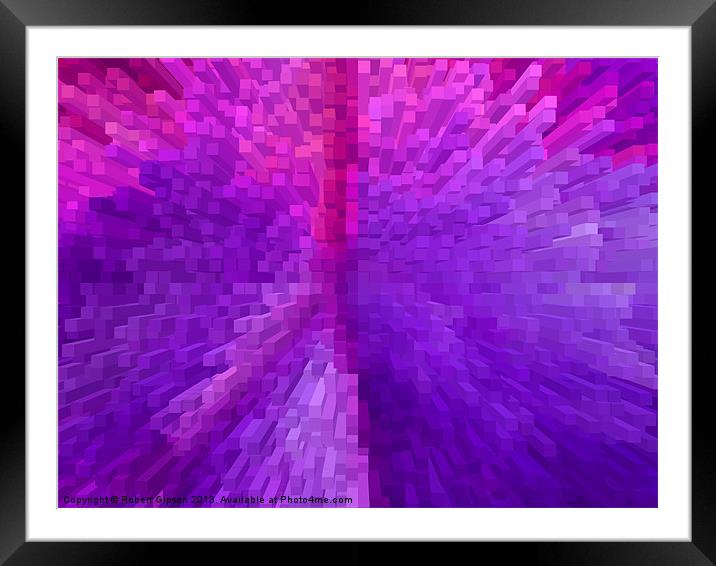 Purple explosion Framed Mounted Print by Robert Gipson