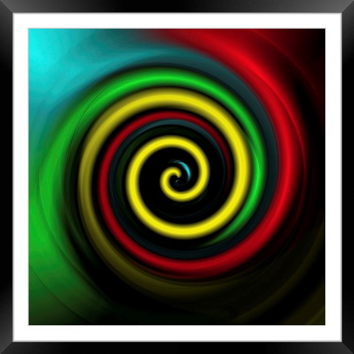 Swirling colours. Framed Mounted Print by Robert Gipson