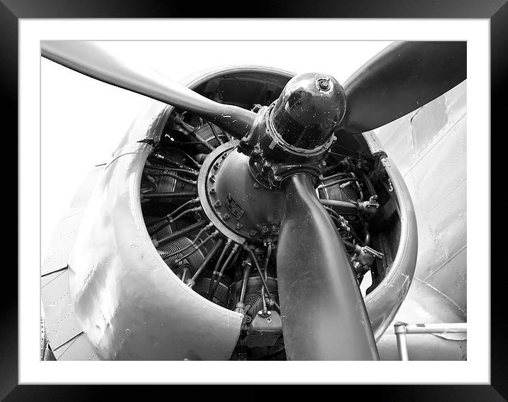 Douglas Dakota DC-3 engine Framed Mounted Print by Robert Gipson
