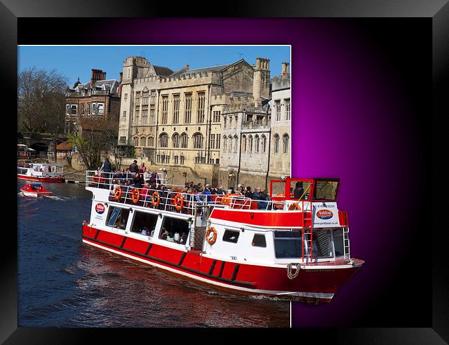 York Boat out of bounds on the river Ouse,York. Framed Print by Robert Gipson