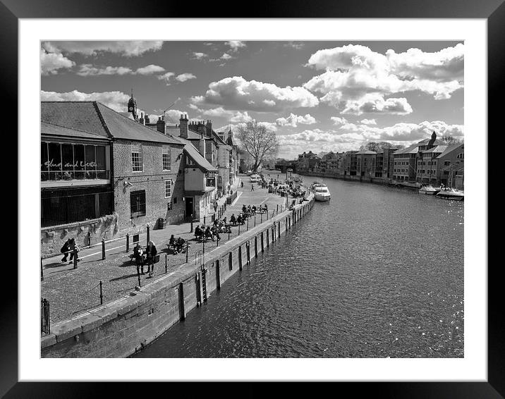 Kings Staithe beside York river Ouse Framed Mounted Print by Robert Gipson