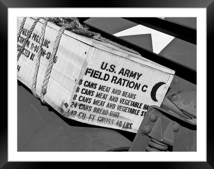 US Army Field Rations Framed Mounted Print by Robert Gipson
