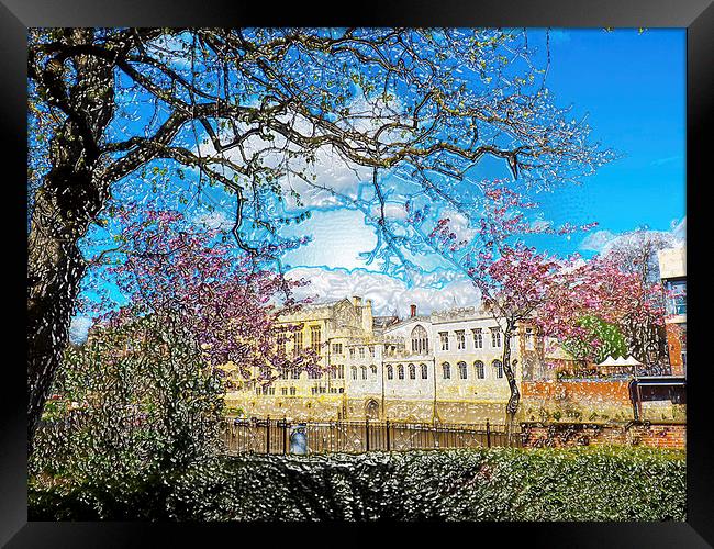 York City Guildhall river Ouse. Textured. Framed Print by Robert Gipson