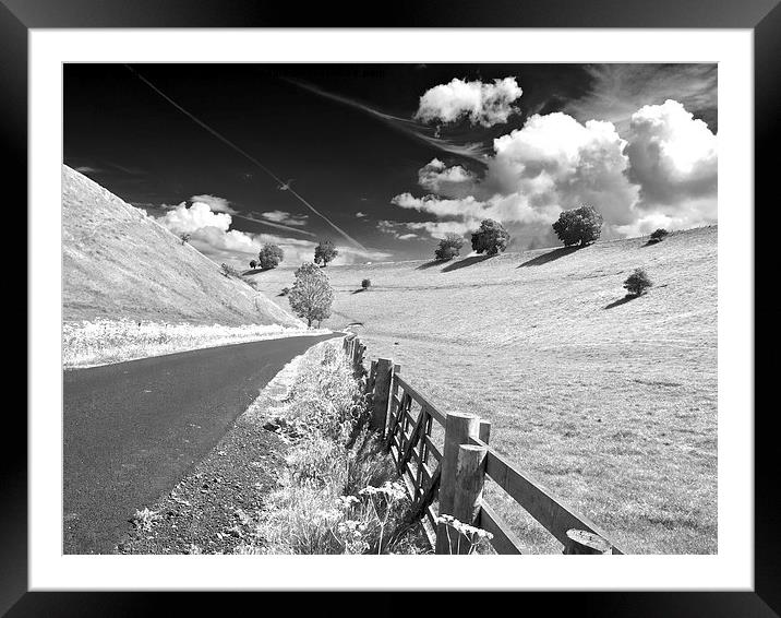Black and white Yorkshire Framed Mounted Print by Robert Gipson