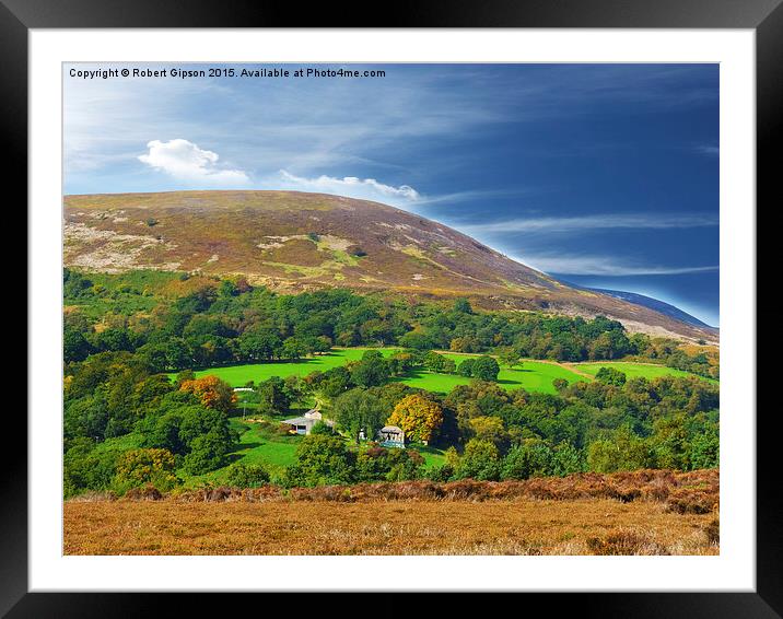  Yorkshire, View across the moor. Framed Mounted Print by Robert Gipson