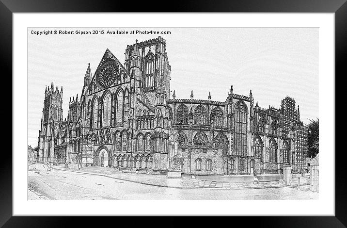  York Minster in the wide panoramic Framed Mounted Print by Robert Gipson