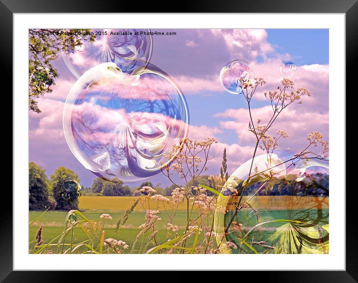 Just playing with bubbles  Framed Mounted Print by Robert Gipson