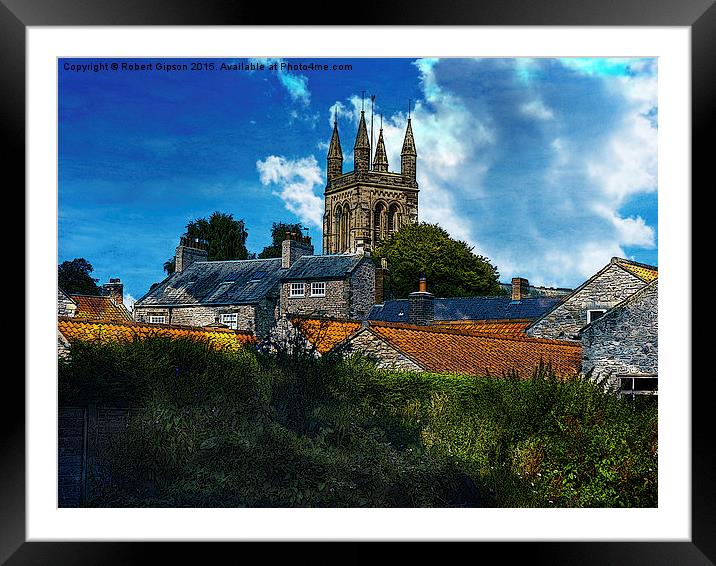  Across the roofs of Helmsley, Yorkshire. Framed Mounted Print by Robert Gipson