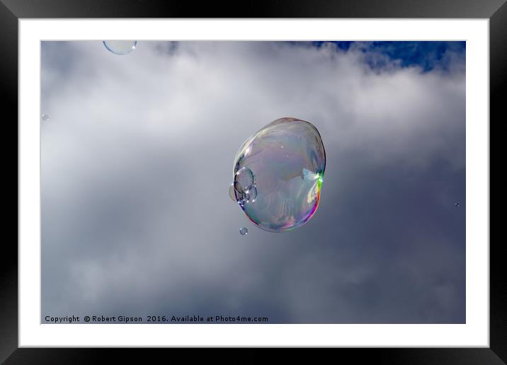 Bubbles in the sky Framed Mounted Print by Robert Gipson
