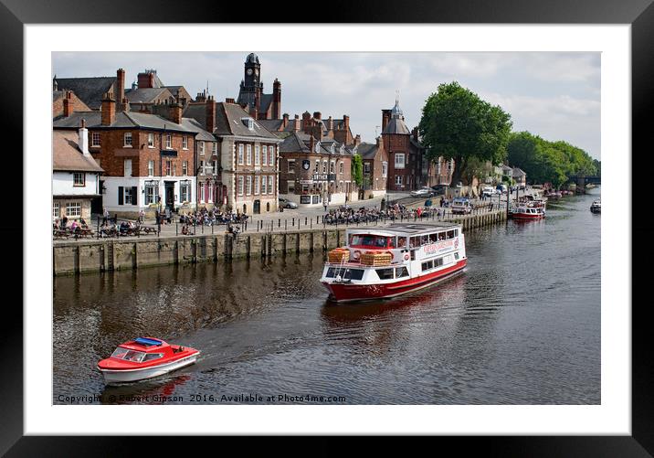 King's Staith beside the river Ouse Framed Mounted Print by Robert Gipson