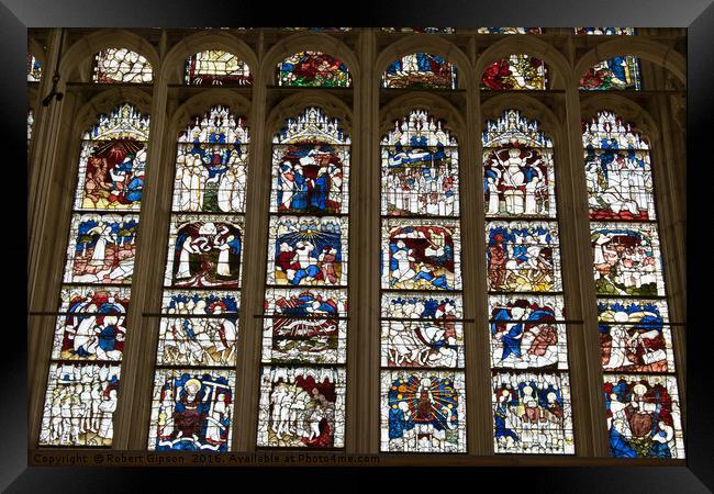York Minster Great East Window. Framed Print by Robert Gipson
