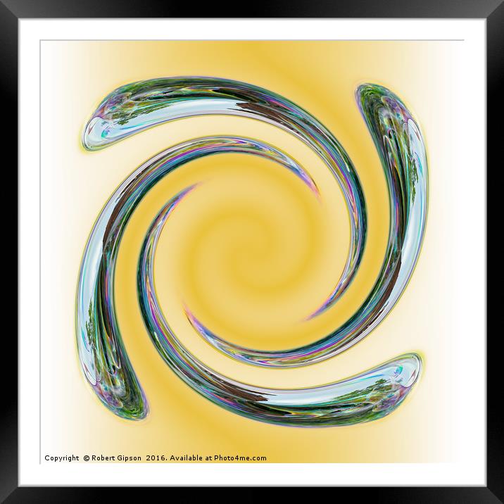 Spiral rainbow Framed Mounted Print by Robert Gipson