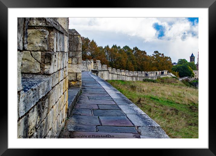 A walk along the wall Framed Mounted Print by Robert Gipson