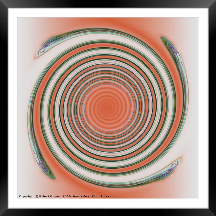 Spiral  in abstract Framed Mounted Print by Robert Gipson