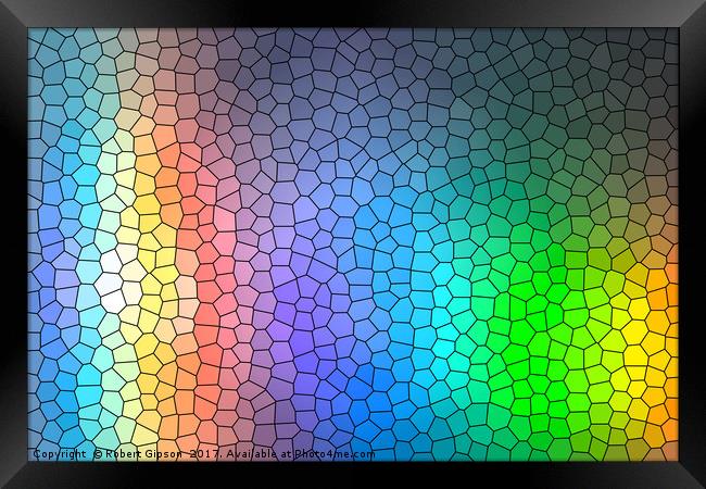 Mosaic rainbow Framed Print by Robert Gipson