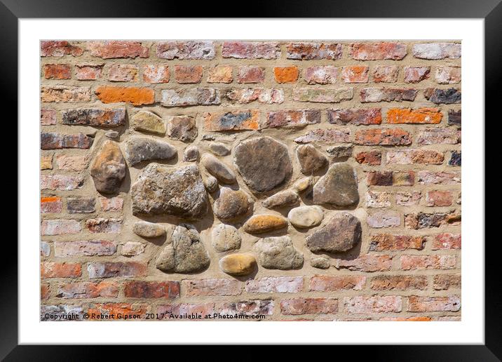 Brick and stone wall texture Framed Mounted Print by Robert Gipson