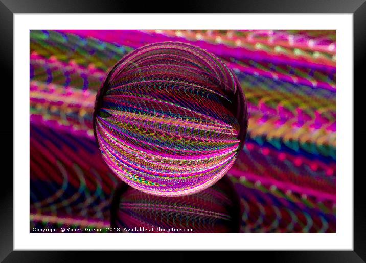 Abstract art Vivid in the crystal ball Framed Mounted Print by Robert Gipson