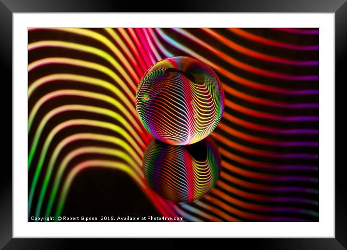 Abstract art Rainbows two in the glass ball. Framed Mounted Print by Robert Gipson
