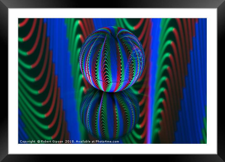 Abstract art Segments in the crystal ball Framed Mounted Print by Robert Gipson