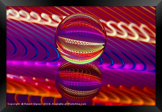 Abstract art Brilliance in the crystal ball Framed Print by Robert Gipson
